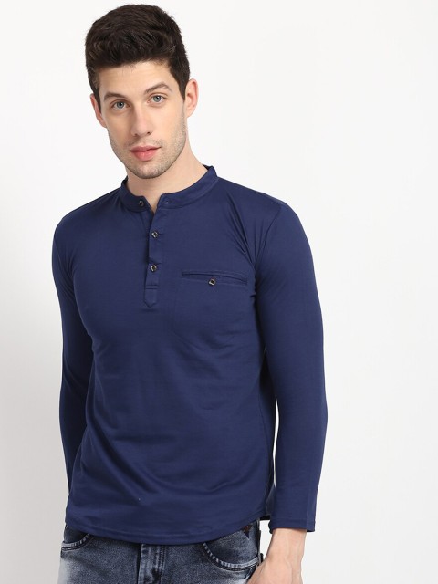 

V2 Value & Variety Men Navy Blue Kurta