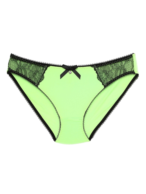 

Heart 2 Heart Women Lime Green & Black Self-Design Bikini Briefs H2H 85N