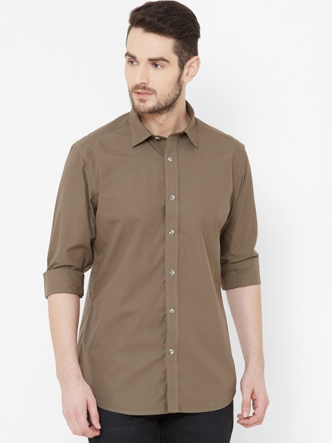 

EVOQ Men Brown Casual Shirt