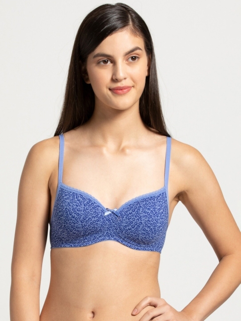 

Jockey Blue Animal T-shirt Bra Medium Coverage Lightly Padded