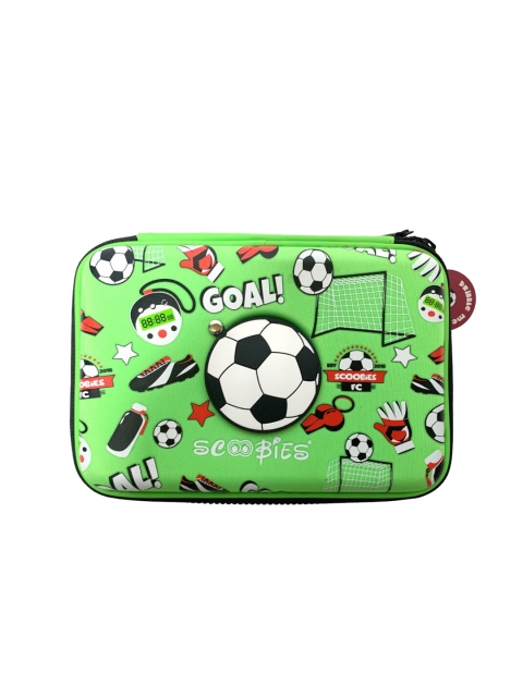 

SCOOBIES Boys Green Footie In Scoobies Time Pencil Case With Attached Watch