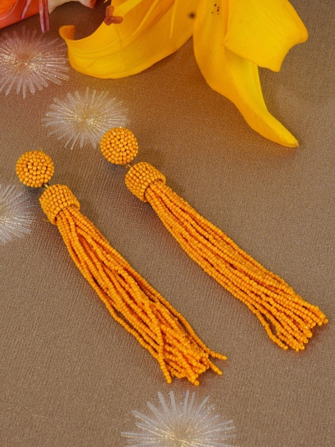 

Crunchy Fashion Yellow Contemporary Drop Earrings