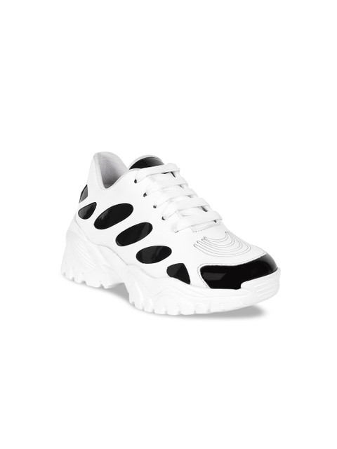 

Bella Toes Women White Colourblocked Sneakers