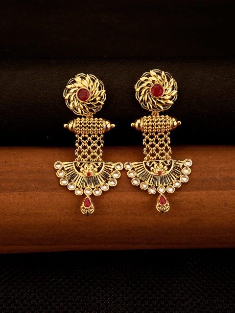 

Studio Voylla Gold Contemporary Drop Earrings