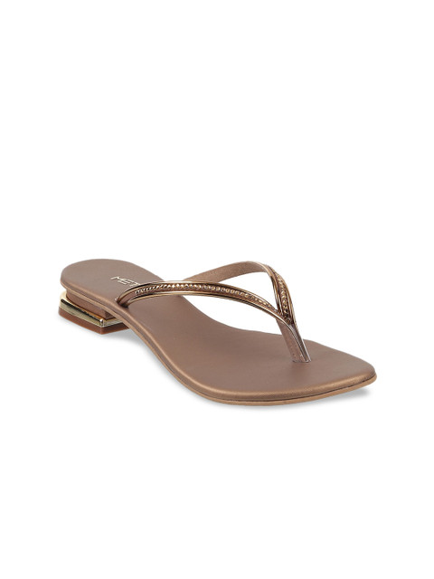 

Metro Women Gold Open Toe Flats