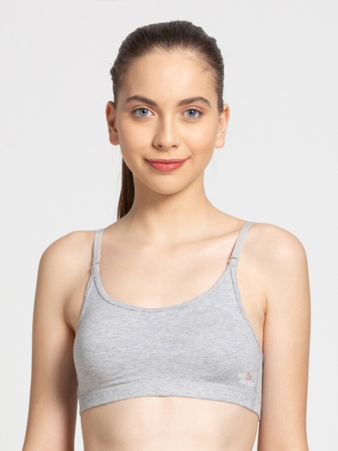 

Jockey Grey Melange Everyday Bra Full Coverage MJ08-0101-LTGML