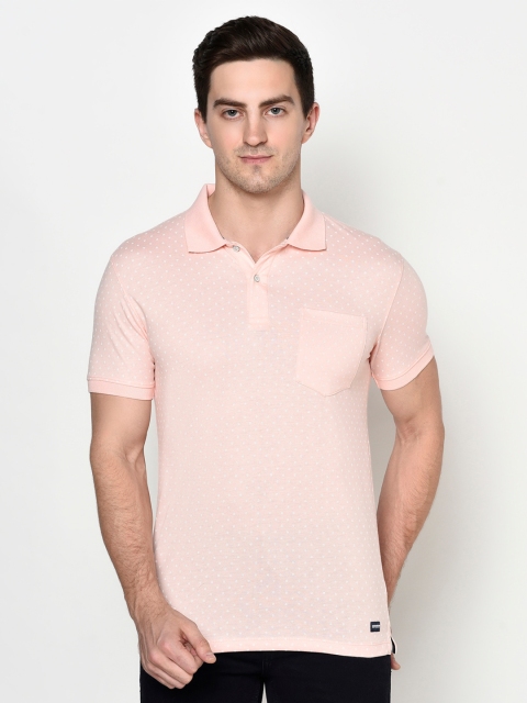 

Octave Men Pink Polo Collar T-shirt
