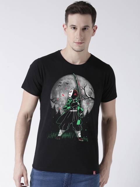 

ComicSense xyz Men Black NA Printed Raw Edge T-shirt NA