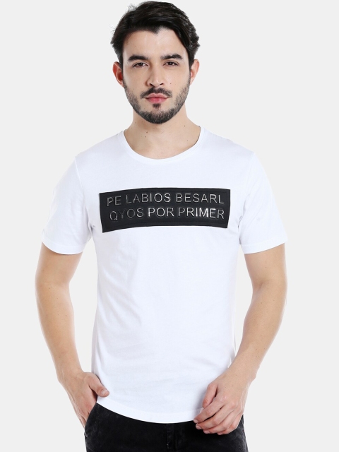 

Rex Straut Jeans Men Black NA Colourblocked V-Neck Slim Fit T-shirt NA