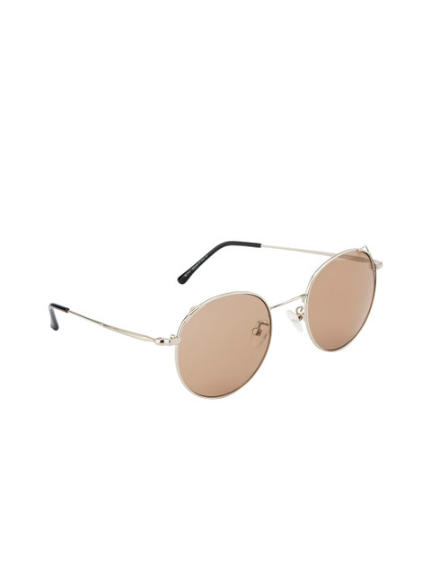 

Ted Smith Women Brown & Silver-Toned Round UV Protected Sunglasses TS-9403S_SIL