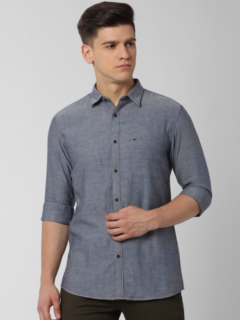 

Peter England Casuals Men Grey Slim Fit Casual Cotton Shirt
