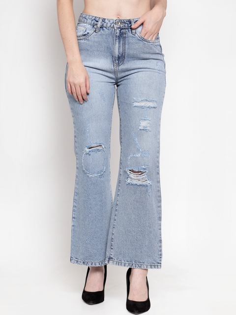 

Global Republic Women Blue Slim Fit Mildly Distressed Heavy Fade Cotton Jeans