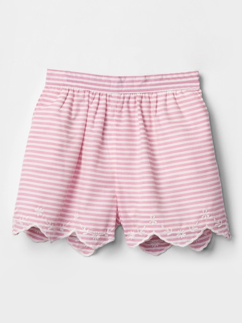 

GAP Girls Pink Striped Mid-Rise Regular Shorts