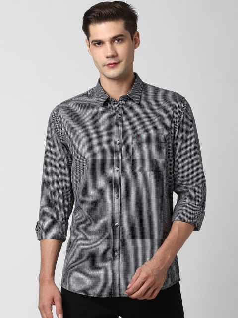 

Peter England Casuals Men Grey Slim Fit Checked Casual Shirt