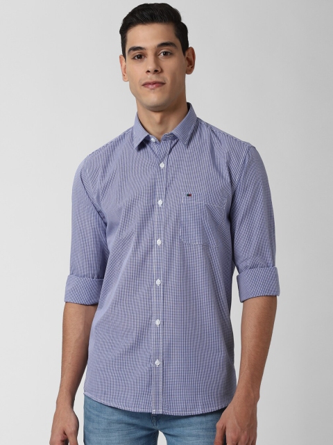 

Peter England Casuals Men Blue Slim Fit Checked Casual Shirt