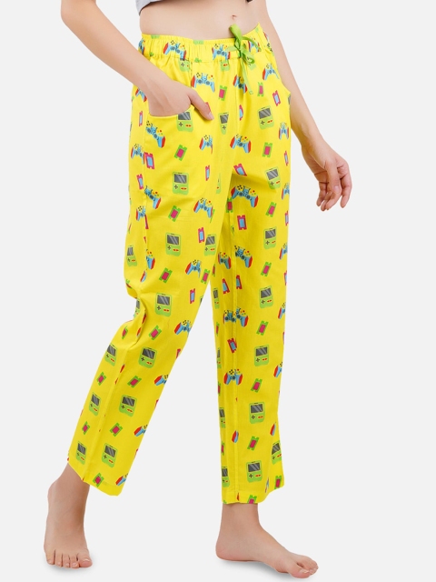 

Smugglerz Women Yellow Printed Lounge Pant