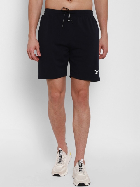 

cape canary Men Navy-Blue Solid Sports Shorts