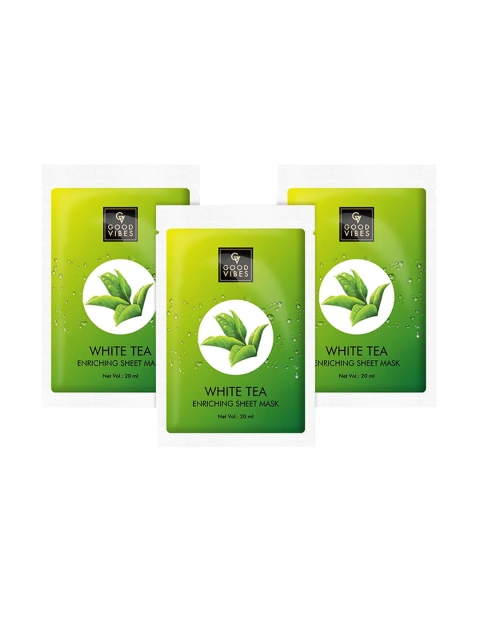 

Good Vibes Set of 3 Transparent White Tea Enriching Sheet Mask 20 ml