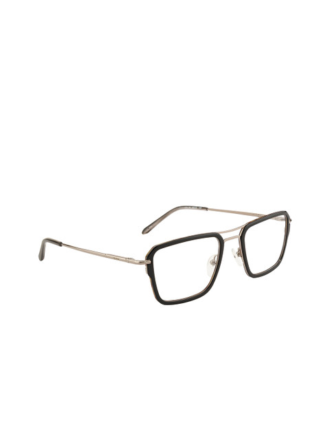 

Ted Smith Unisex Silver-Toned & Black Full Rim Aviator Frames - TSO-108_SIL