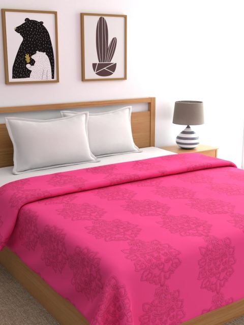 

Raymond Home Pink Ethnic Motifs Mild Winter 400 GSM Double Bed Blanket