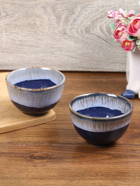 

Aapno Rajasthan Blue & White 2 Pieces Printed Ceramic Glossy Bowls