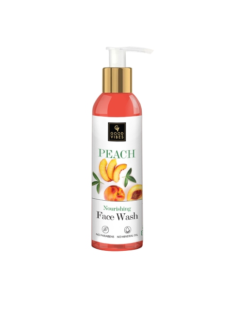 

Good Vibes Peach Nourishing Face Wash 200 ml, Transparent