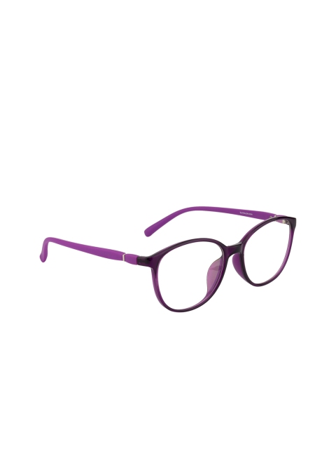 

Ted Smith Unisex Purple & Black Colourblocked Full Rim Round Frames