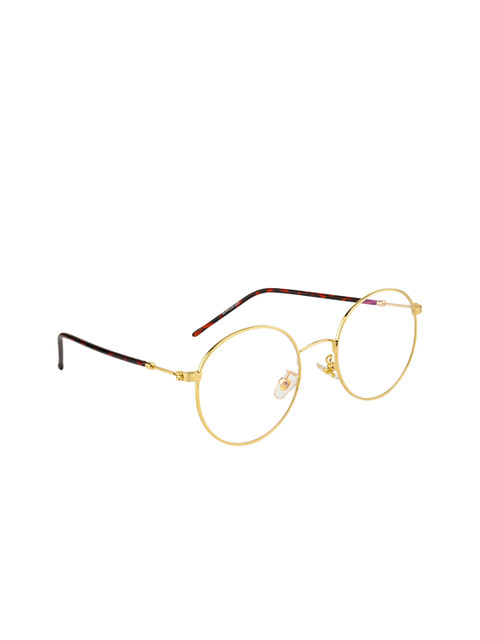 

Ted Smith Unisex Brown & Gold-Toned Full Rim Round Frames