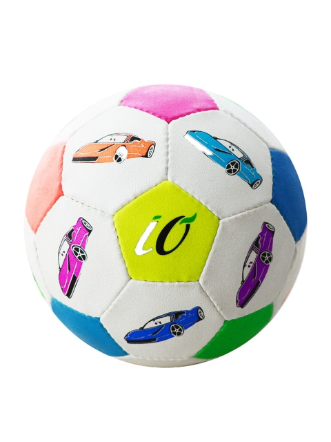 

iO Kids White & Yellow Car Printed Football