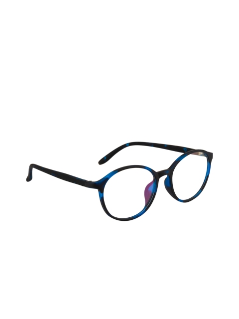 

Ted Smith Unisex Black & Blue Full Rim Round Frames