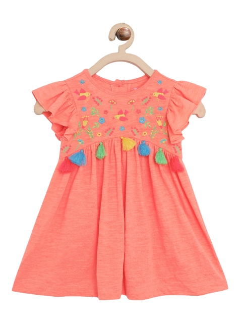 

Nauti Nati Orange Floral A-Line Dress