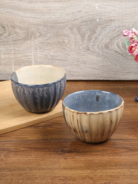 

Aapno Rajasthan Beige & Blue 2 Pieces Printed Ceramic Glossy Bowls