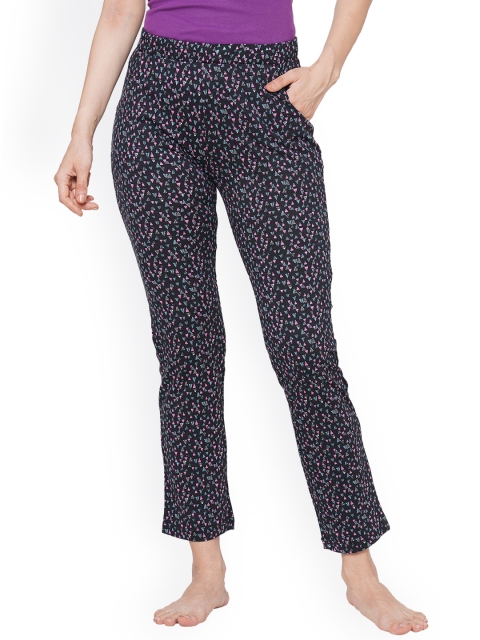

Sweet Dreams Women Navy Blue & Pink Printed Lounge Pants