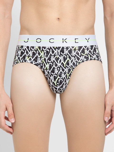 

Jockey Men Black & White Printed Basic Briefs NY01-0101-BWL02