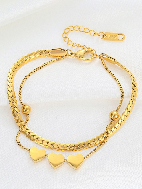 

YoungWildFree Women Gold-Plated Brass Multistrand Bracelet