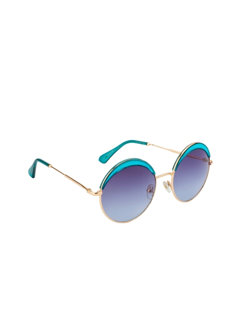 

Ted Smith Women Blue Lens & Blue Round Sunglasses with UV Protected Lens