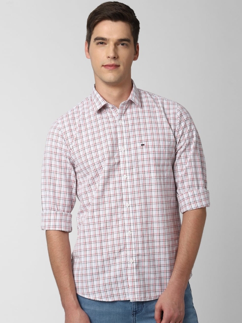 

Peter England Casuals Men Pink Slim Fit Checked Casual Shirt
