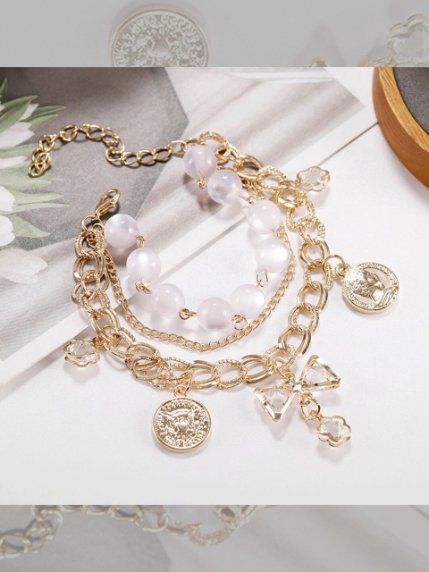 

YoungWildFree Women Brass Gold-Plated Wraparound Bracelet