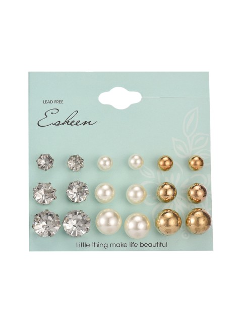 

YoungWildFree Gold-Toned Contemporary Studs Earrings