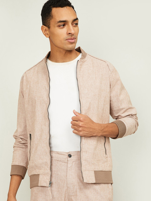 

Bossini Men Beige Longline Tailored Jacket