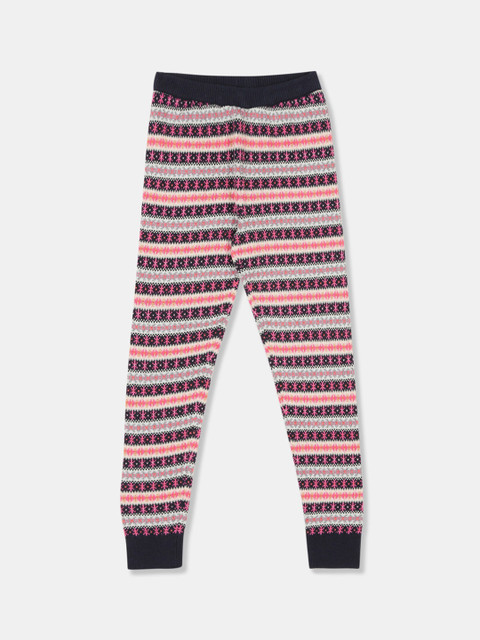

GAP Girls Black & Pink Fair Isle Sweater Legging