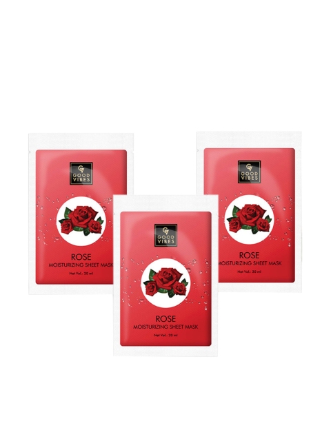 

Good Vibes Pack of 3 Transparent Rose Moisturizing Sheet Mask