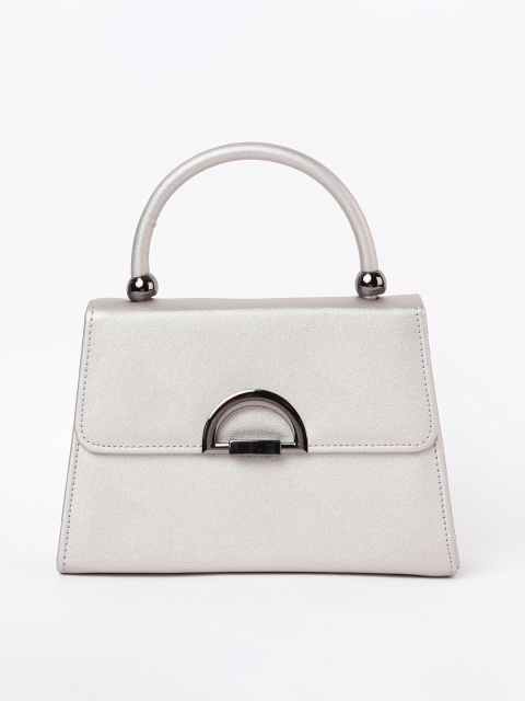 

CODE by Lifestyle Off White Textured Structured Satchel Bag