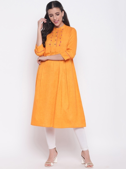 

Shakumbhari Women Orange Quirky Kurta