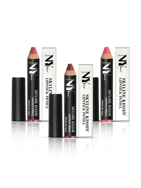 

NY Bae Women Hot Lips Skyline Kissin' Lipstick Crayon Pencils Set 4.5 gm, Multi