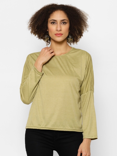 

Twenty3 Green Striped One Shoulder Regular Top