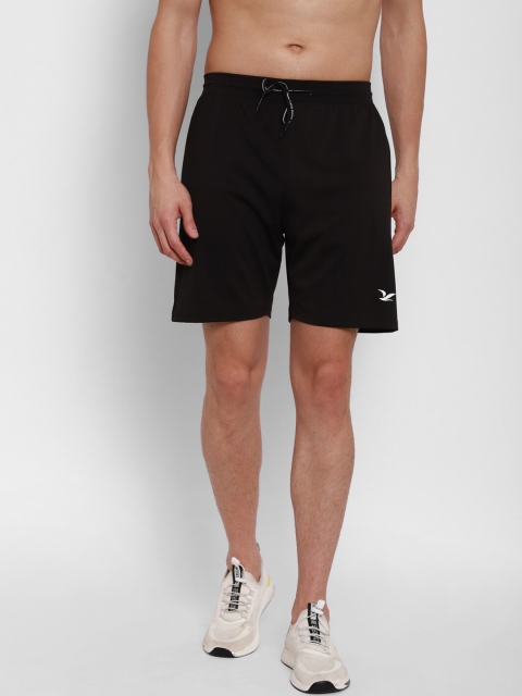 

cape canary Men Black Solid Sports Shorts