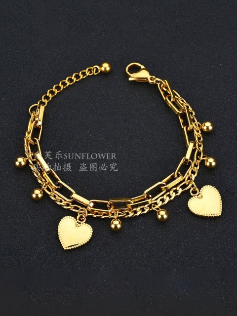 

YoungWildFree Women Gold-Toned Brass Gold-Plated Multistrand Bracelet