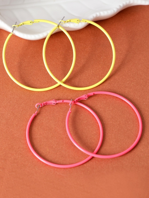 

AQUASTREET Multicoloured Contemporary Hoop Earrings, Multi