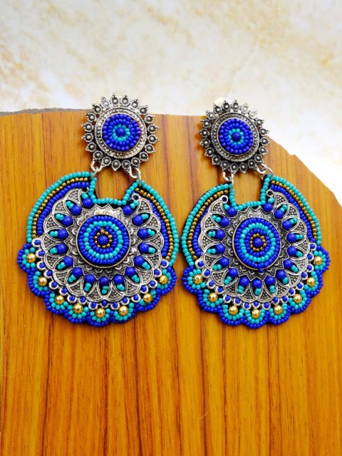 

Crunchy Fashion Multicoloured Contemporary Drop Earrings, Multi